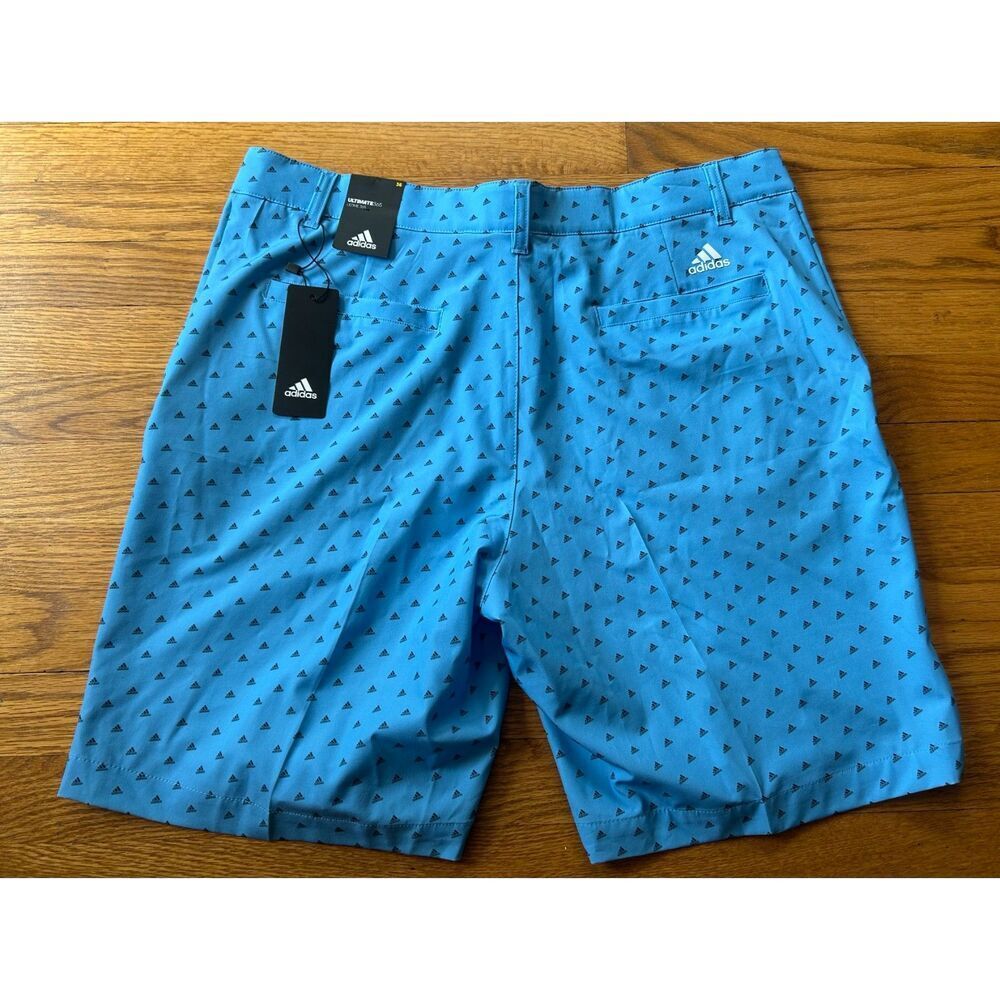 ADIDAS Men's Ultimate 365 Badge Golf Shorts Adi Print Royal Blue size 36, NWT
